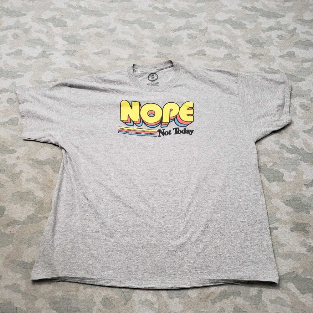 DOM Shirt Mens 2XL Gray Short Sleeve Nope Not Today